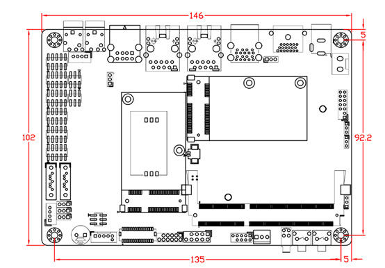 2LAN 6COM 8USB 3.5 &quot;Материнская плата сварная на борту процессор Intel J1900