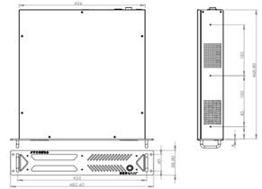 2U стандартный промышленных прочных ноутбуков Rack Mount Computer