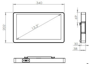 13.3&quot; Ручная промышленная прочная ноутбуковая панель ПК Intel i7- 4650U